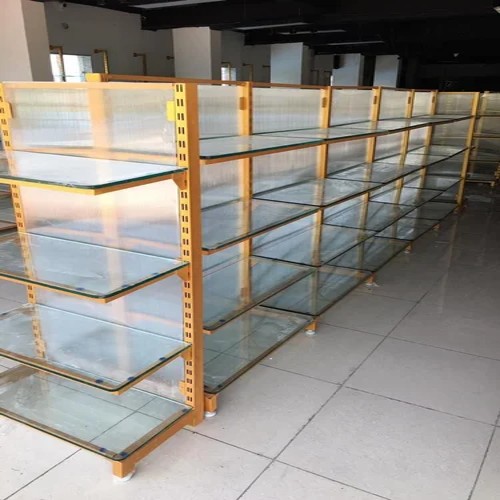 Mild Steel Free Standing Unit Glass metal Display Rack