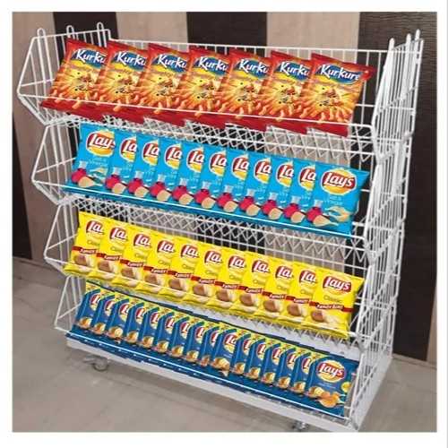 Metal Free Standing Unit Snacks Display Rack