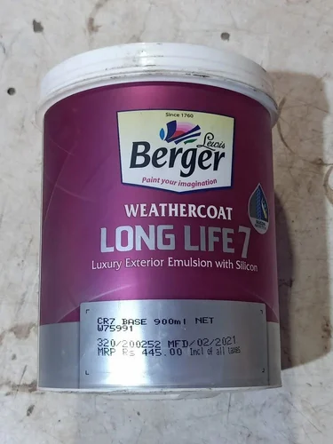 Berger Weathercoat Long Life Emulsion Paint, 900ml