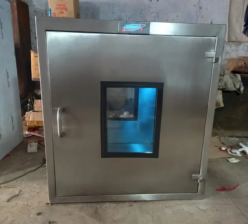 Matt Finish SS 304 Static Pass Box, For Pharmaceutical Industry, Size: 900X900X900