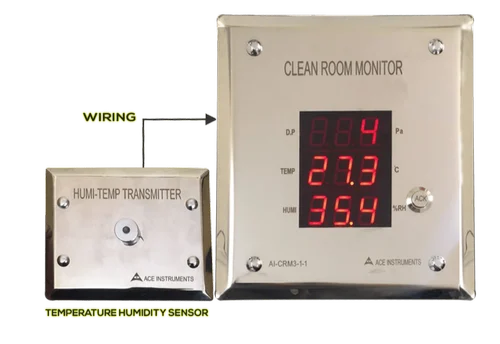 Pharma Clean Room Monitor With External Sensor