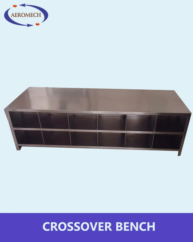 Aeromech Stainless Steel Cross Over Bench, For Cleanroom