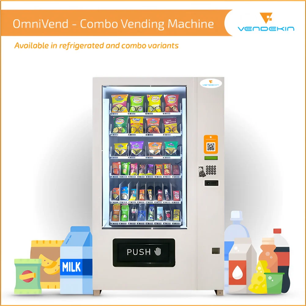 Automatic Vendekin Snack And Beverage Combo Vending Machine