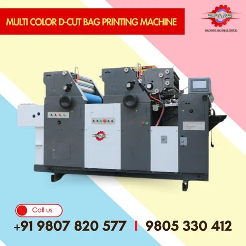 Multi Color D-Cut Bag Printing Machine