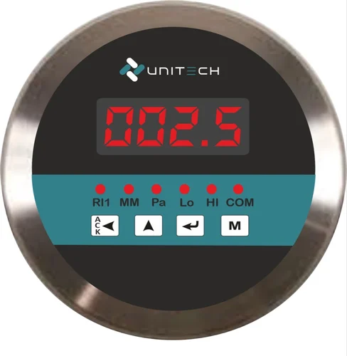 UNITECH SS316 Clean Room Differential Pressure Monitor