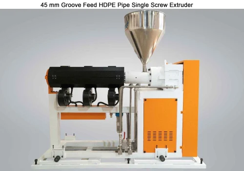 45 mm Groove Feed HDPE Pipe Single Screw Extruder