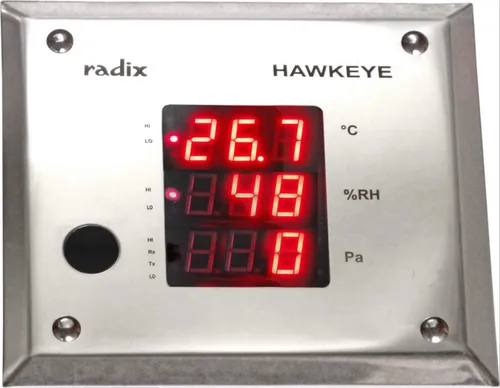 Radix 180mm Clean Room Monitor Hawkeye ETH, For Pharmaceutical, Size: 200(w)*180(h)*31(d) mm