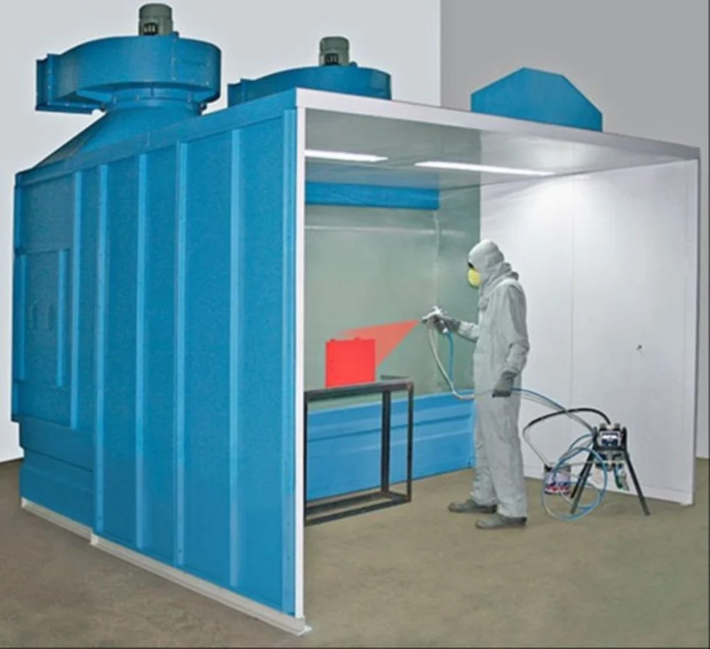 Painting White Water Curtain Paint Spray Booth, Booth Size: Custom Size