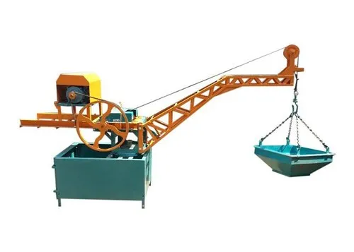 Yellow Electric Mini Crane 500 Kg, Span: 10-20 m, Max Height: 80-100 feet