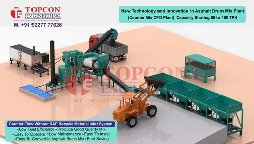 Countermix 90 To 120 TPH Asphalt Hot Mix Plant For Road Construction Work