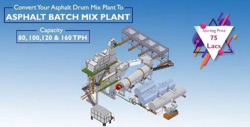 Topcon Drum Mix Plant To Asphalt Batch Mix Plant Convert For Road Construction