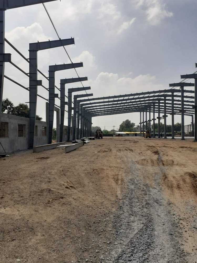 Steel Prefabricated Factory Shed, For Industry