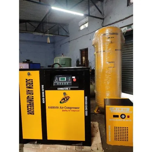 10 HP Rotary Screw Air Compressor With Vertical Receiver