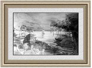 24 x 1 x 18 Inch Classy Abstract Nature Canvas B & W Painting