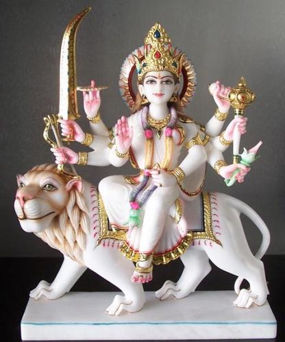 Goddess Durga Marble Statue